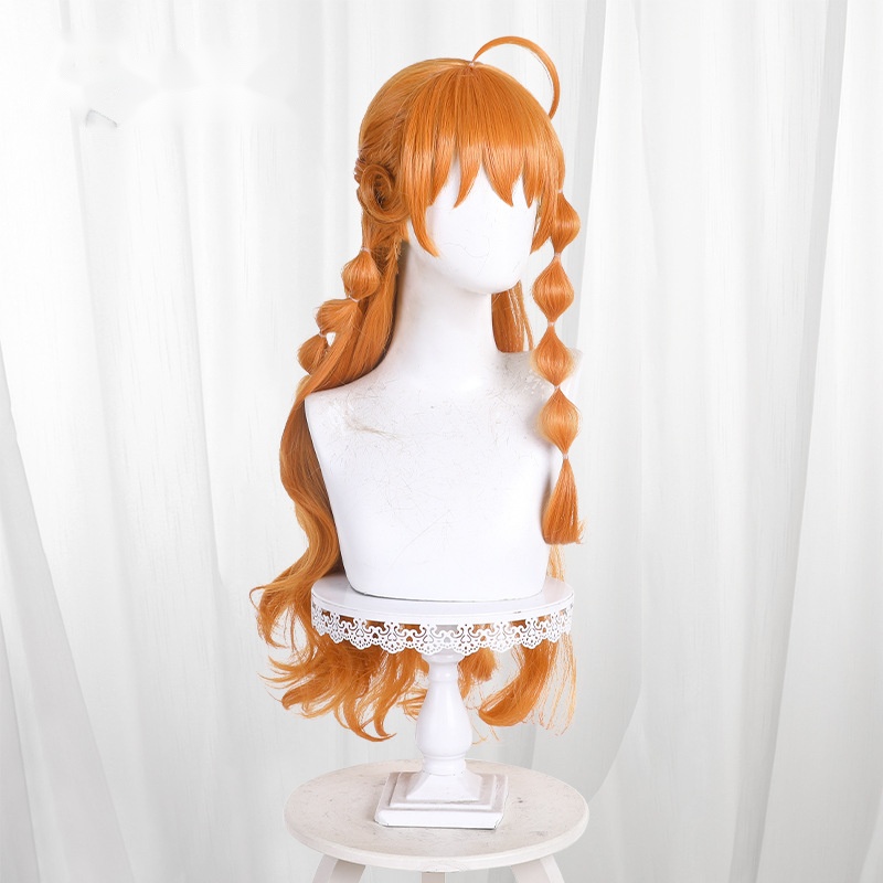 Nami Orange Round Scalp-top Long Cosplay Wig for One Piece - Image 3