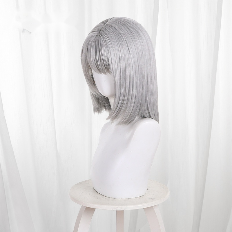Mai Xiaowen Silver Gray Scalp-top Styled Cosplay Wig for Delta Force