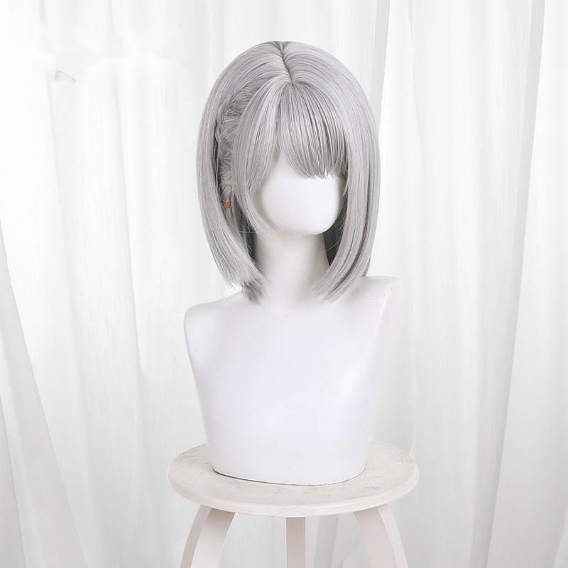 Mai Xiaowen Silver Gray Scalp-top Styled Cosplay Wig for Delta Force - Image 2