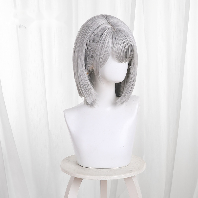 Mai Xiaowen Silver Gray Scalp-top Styled Cosplay Wig for Delta Force - Image 4