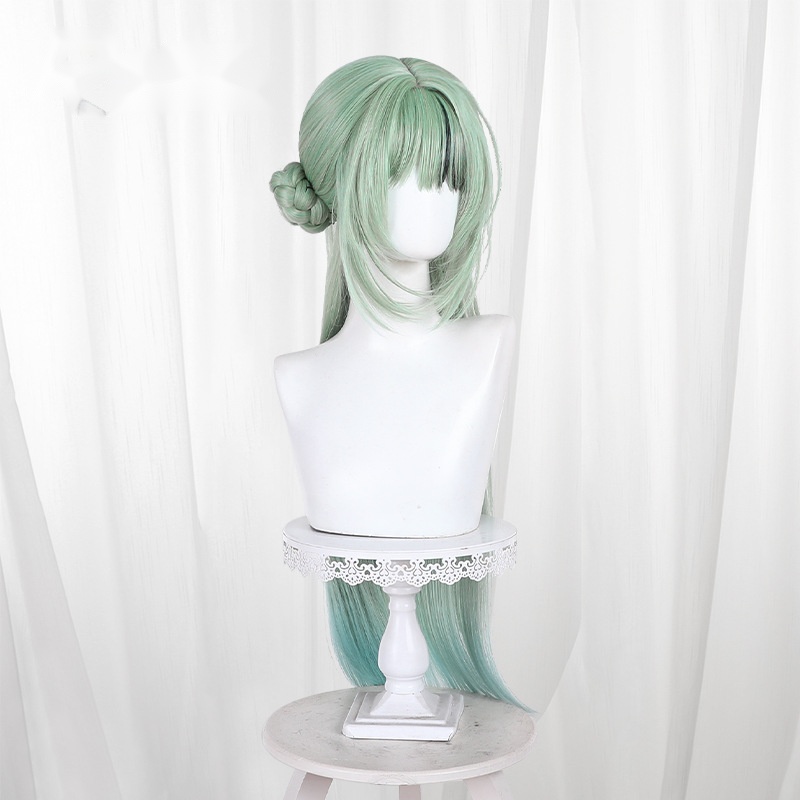 Thirteen Green Middle-part Scalp-top Long Cosplay Wig for Arknights: Endfield - Image 2