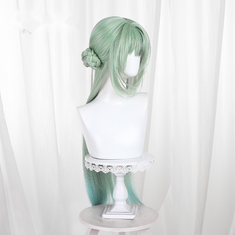 Thirteen Green Middle-part Scalp-top Long Cosplay Wig for Arknights: Endfield - Image 3