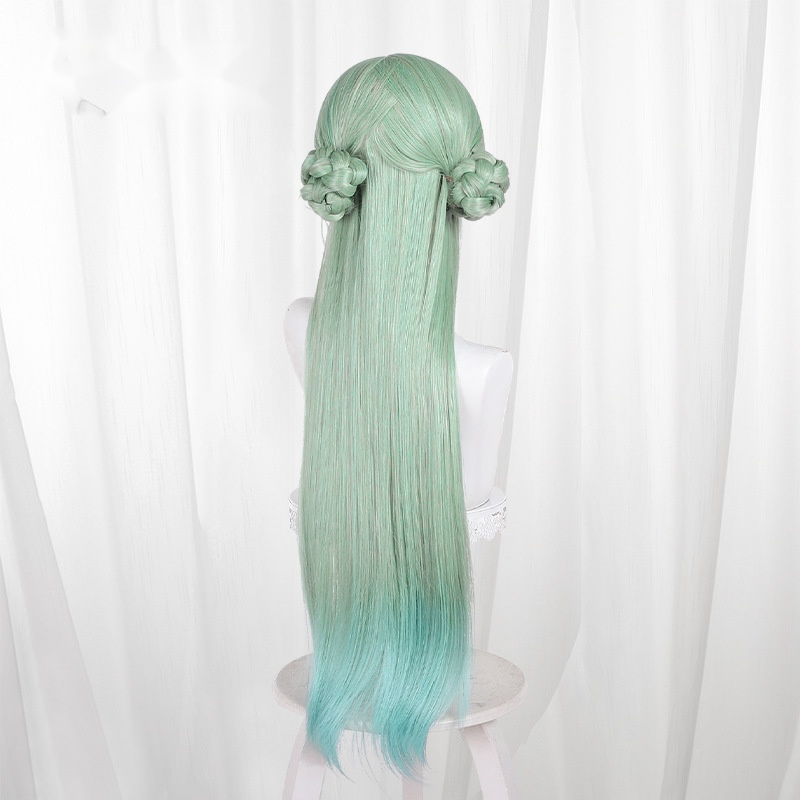 Thirteen Green Middle-part Scalp-top Long Cosplay Wig for Arknights: Endfield - Image 4