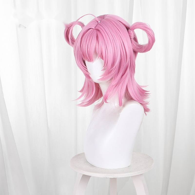 Xiao Zhi Pink Scalp-top Short Flipped-up Cosplay Wig for Project Mugen
