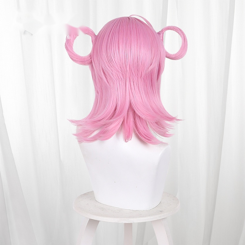 Xiao Zhi Pink Scalp-top Short Flipped-up Cosplay Wig for Project Mugen - Image 4