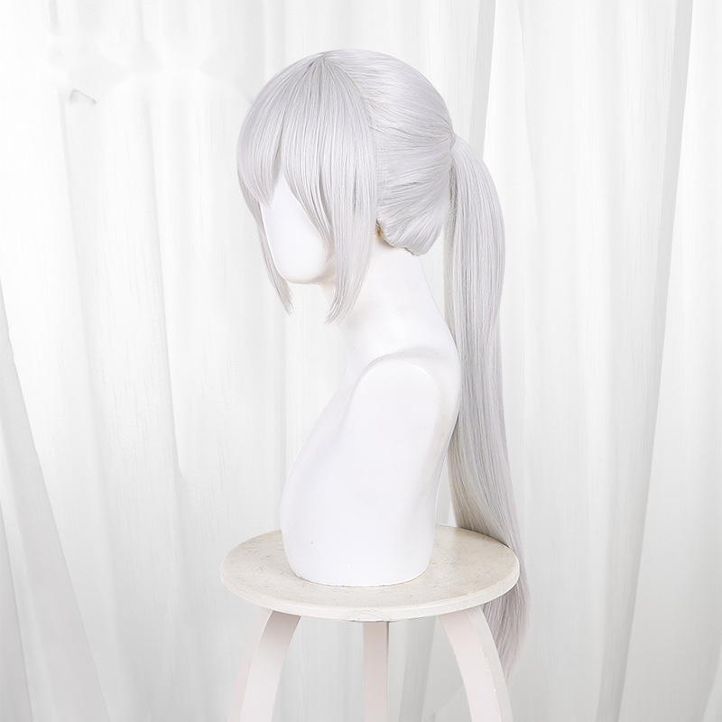 Luna Silver Gray Ponytail Cosplay Wig for Delta Force
