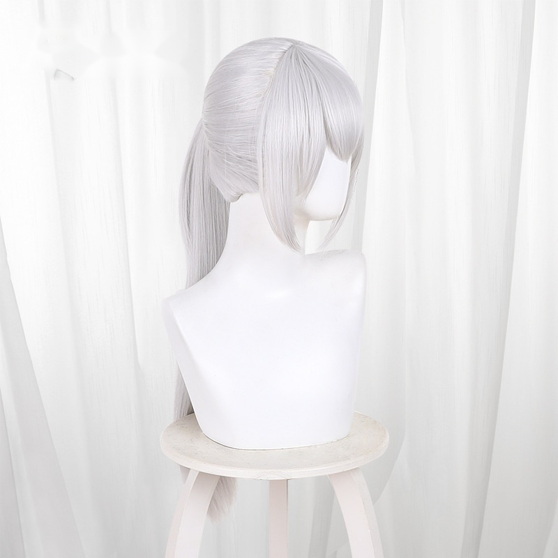 Luna Silver Gray Ponytail Cosplay Wig for Delta Force - Image 2