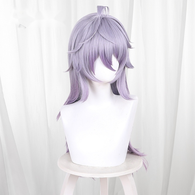 Enzo Gradient Purple Round Scalp-top Long Cosplay Wig for Rock Kingdom World - Image 2