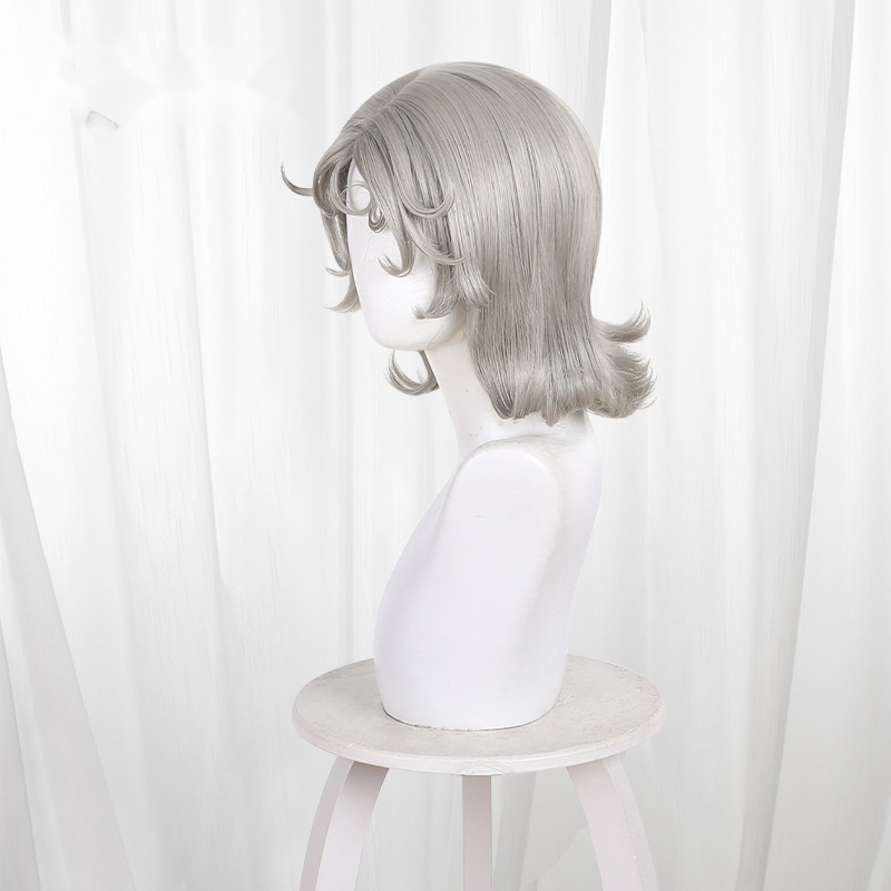 Mime Flaxen Blonde Middle-part Scalp-top Short Cosplay Wig for Identity V