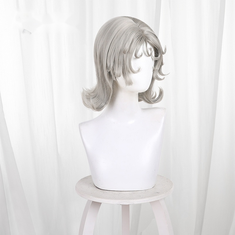 Mime Flaxen Blonde Middle-part Scalp-top Short Cosplay Wig for Identity V - Image 2