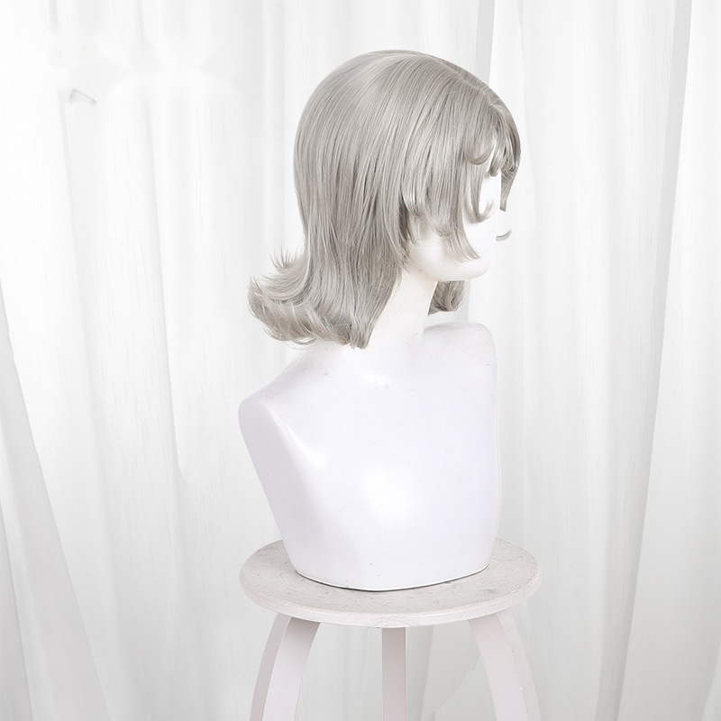 Mime Flaxen Blonde Middle-part Scalp-top Short Cosplay Wig for Identity V - Image 3
