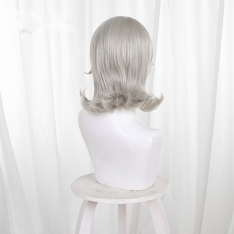 Mime Flaxen Blonde Middle-part Scalp-top Short Cosplay Wig for Identity V - Image 4