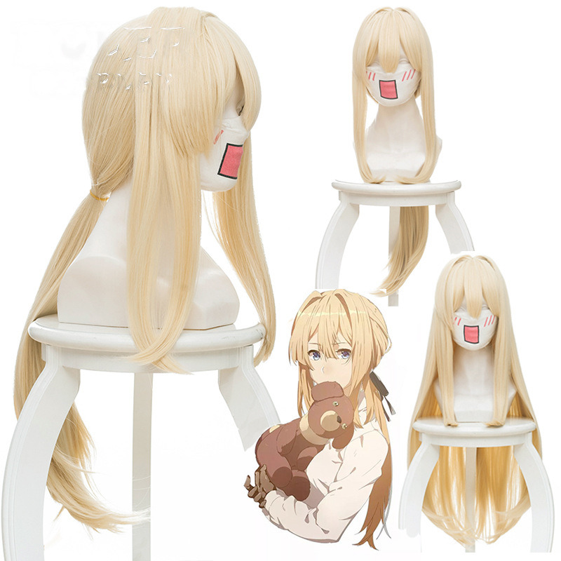 Violet Evergarden Low Ponytail Long Straight Cosplay Wig for Violet Evergarden - 446B
