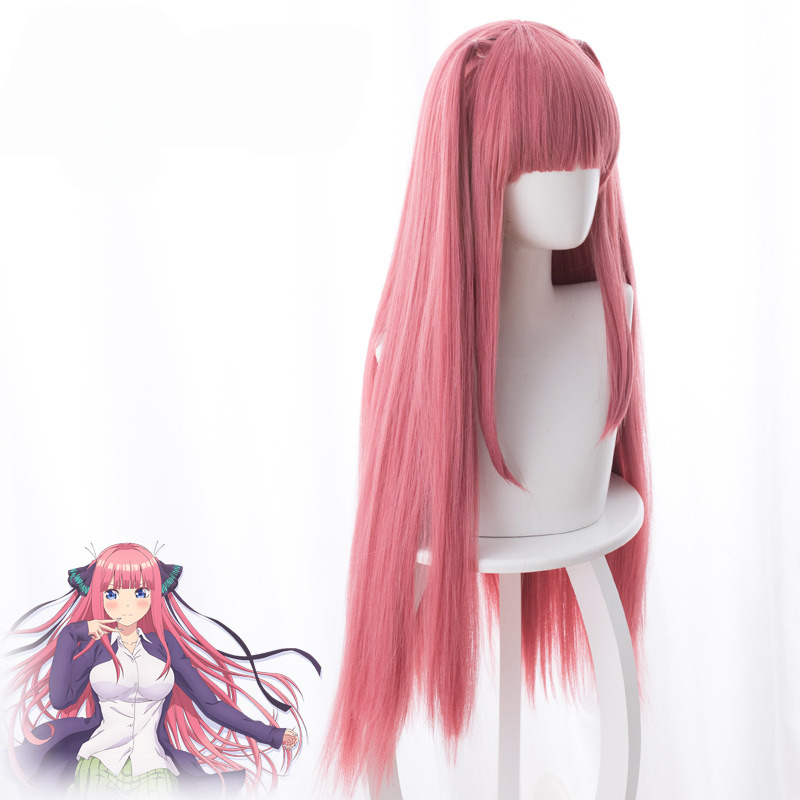 Nino Nakano Pink Short Ponytail Cosplay Wig for The Quintessential Quintuplets - 481E - Image 2