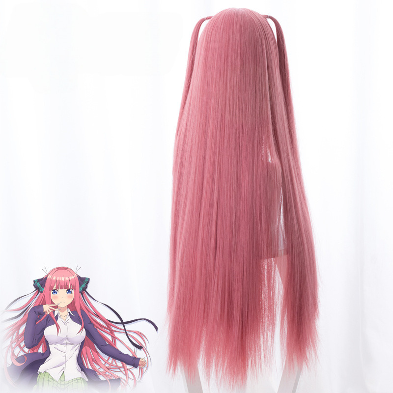 Nino Nakano Pink Short Ponytail Cosplay Wig for The Quintessential Quintuplets - 481E - Image 3