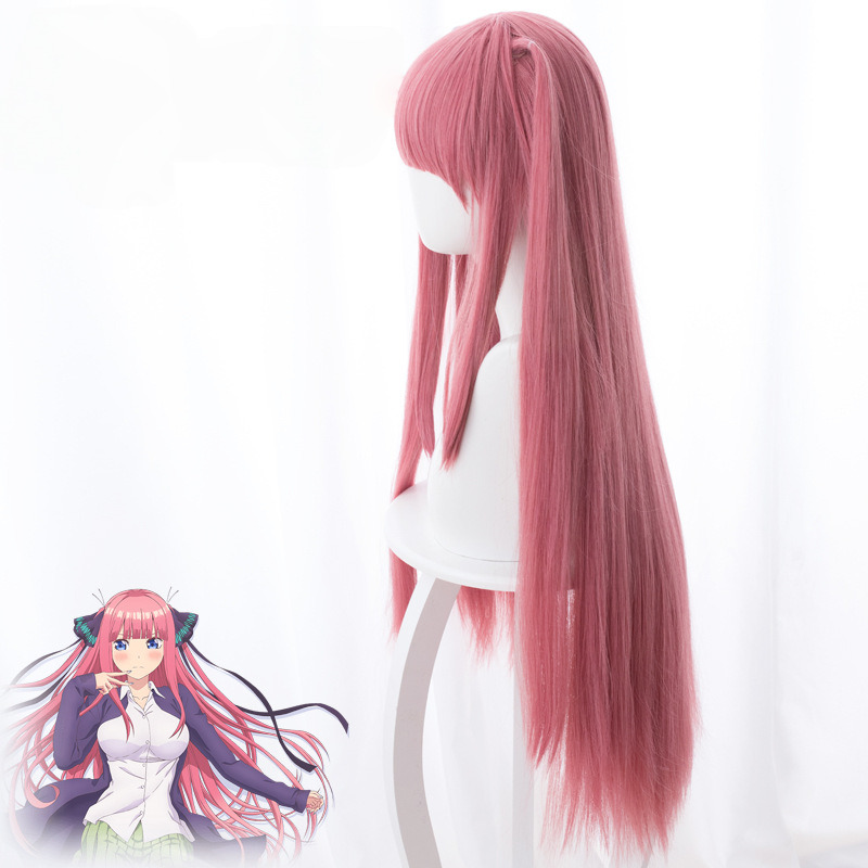 Nino Nakano Pink Short Ponytail Cosplay Wig for The Quintessential Quintuplets - 481E - Image 4