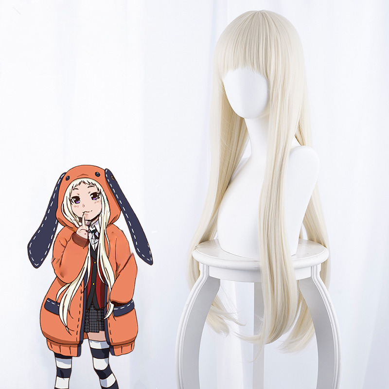 Runa Yomozuki Cream Yellow Long Cosplay Wig for Kakegurui xx - 441E - Image 2