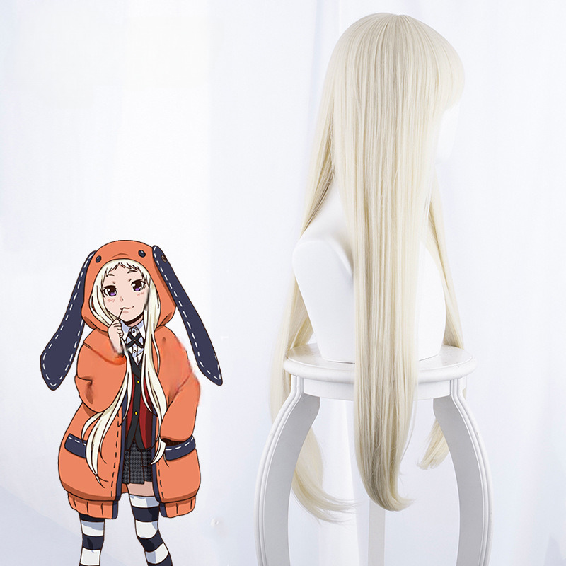 Runa Yomozuki Cream Yellow Long Cosplay Wig for Kakegurui xx - 441E - Image 4