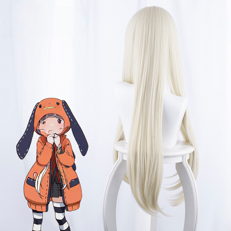 Runa Yomozuki Cream Yellow Long Cosplay Wig for Kakegurui xx - 441E - Image 5