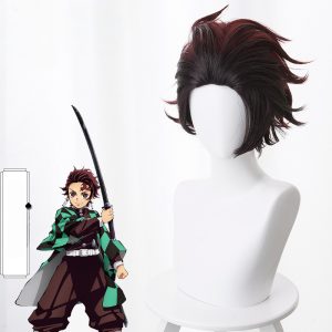 Tanjiro Kamado Gradient Slicked-back Short Flipped Cosplay Wig for Demon Slayer: Kimetsu no Yaiba - 487A