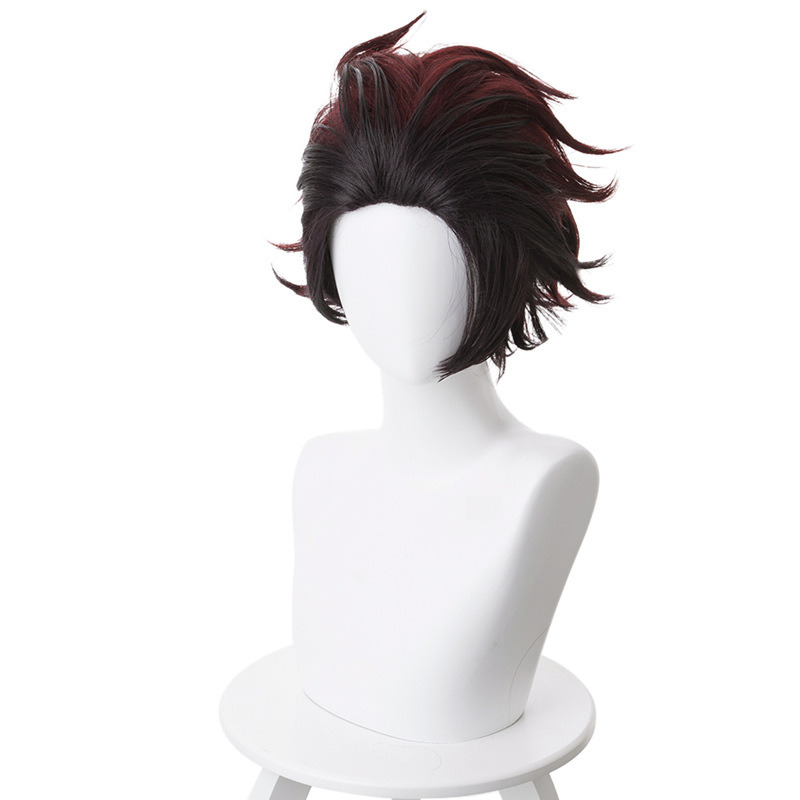 Tanjiro Kamado Gradient Slicked-back Short Flipped Cosplay Wig for Demon Slayer: Kimetsu no Yaiba - 487A - Image 5