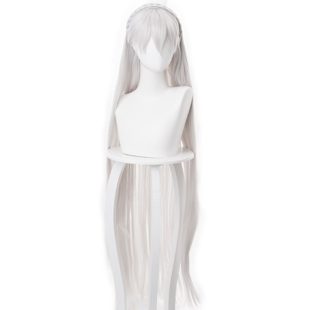 Warfarin Silver-white Headband Cosplay Wig for Arknights - 492I - Image 5