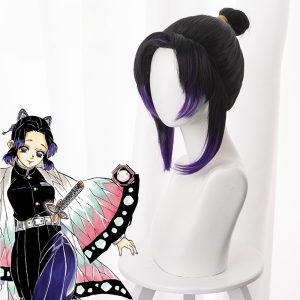 Shinobu Kocho Gradient Ponytail Styled Cosplay Wig for Demon Slayer: Kimetsu no Yaiba - 487F