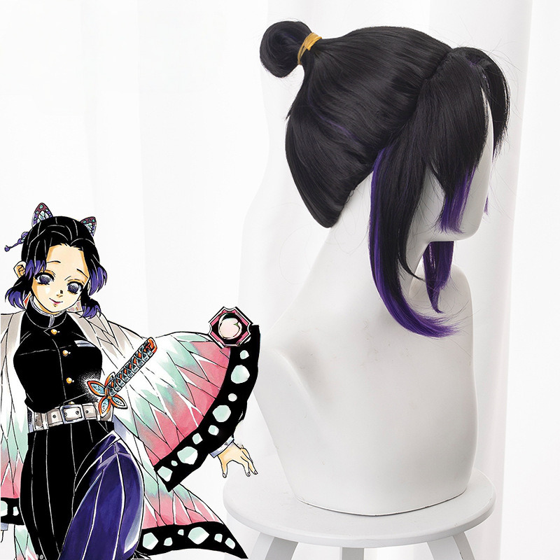 Shinobu Kocho Gradient Ponytail Styled Cosplay Wig for Demon Slayer: Kimetsu no Yaiba - 487F - Image 3