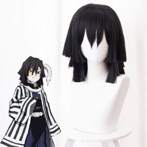Obanai Iguro Short Styled Layered Cosplay Wig for Demon Slayer: Kimetsu no Yaiba - 487K