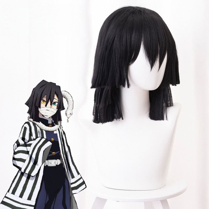 Obanai Iguro Short Styled Layered Cosplay Wig for Demon Slayer: Kimetsu no Yaiba - 487K - Image 2