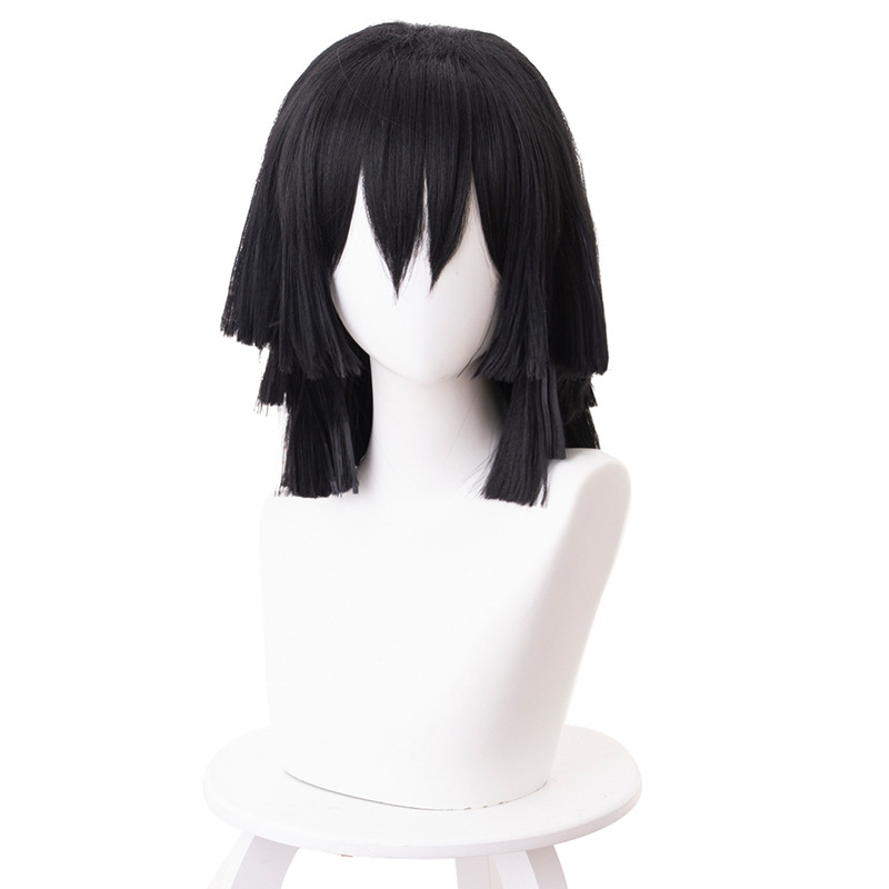Obanai Iguro Short Styled Layered Cosplay Wig for Demon Slayer: Kimetsu no Yaiba - 487K - Image 5