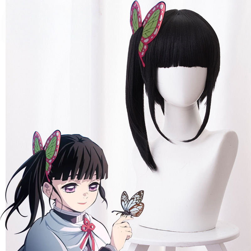 Kanao Tsuyuri Single Ponytail Cosplay Wig for Demon Slayer: Kimetsu no Yaiba - 487J
