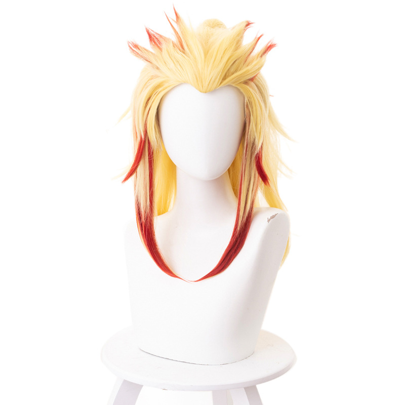 Kyojuro Rengoku Highlighted Cosplay Wig for Demon Slayer: Kimetsu no Yaiba - 487I - Image 5