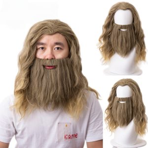 Fat Thor Long Wavy Beard Cosplay Wig for Avengers: Endgame - 405K