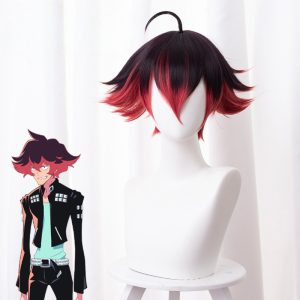 Gueira Dark Red Gradient Flipped-up Cosplay Wig for Promare - 330D