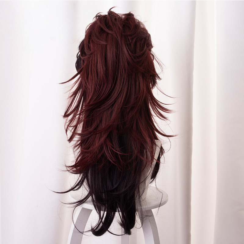 Tanjiro Kamado Gradient Brown Long Flipped Cosplay Wig for Demon Slayer: Kimetsu no Yaiba - 487AA - Image 4