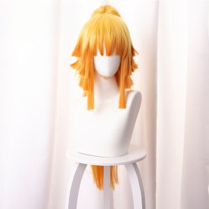 Zenitsu Agatsuma Gradient Yellow Ponytail Cosplay Wig for Demon Slayer: Kimetsu no Yaiba - 487CA