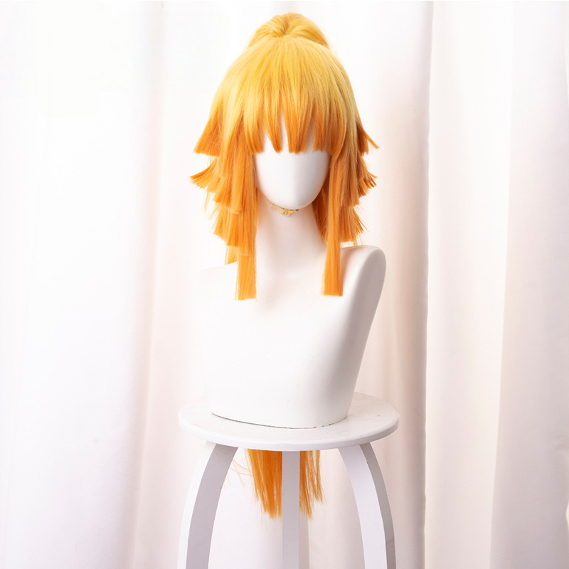 Zenitsu Agatsuma Gradient Yellow Ponytail Cosplay Wig for Demon Slayer: Kimetsu no Yaiba - 487CA