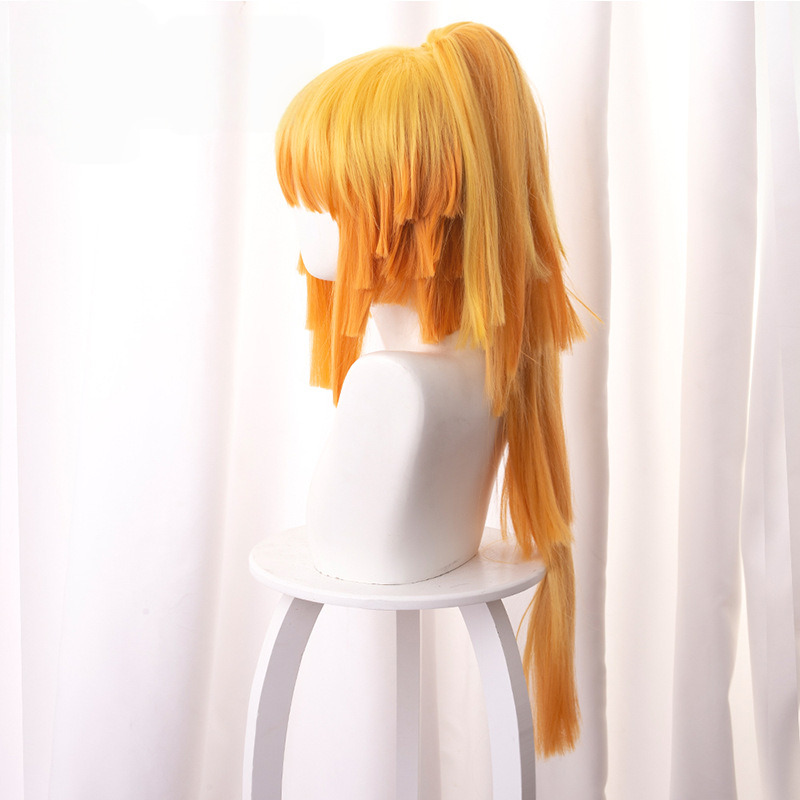 Zenitsu Agatsuma Gradient Yellow Ponytail Cosplay Wig for Demon Slayer: Kimetsu no Yaiba - 487CA - Image 3