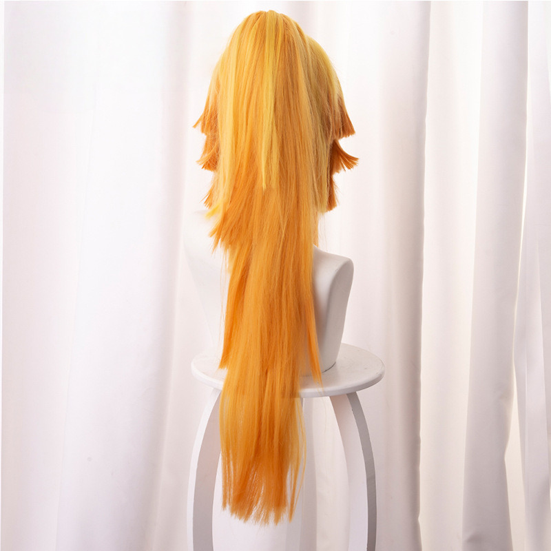 Zenitsu Agatsuma Gradient Yellow Ponytail Cosplay Wig for Demon Slayer: Kimetsu no Yaiba - 487CA - Image 4