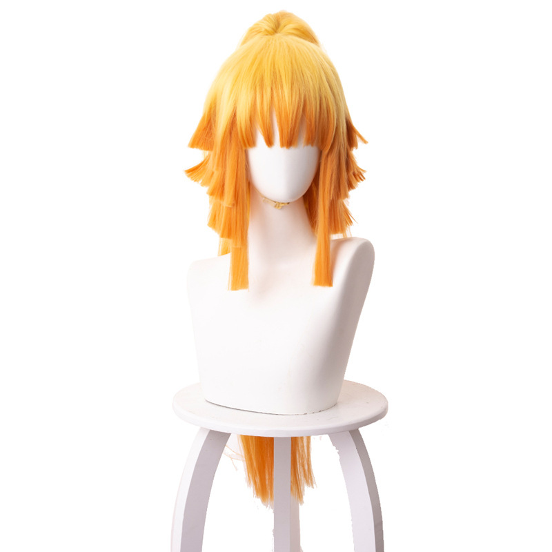 Zenitsu Agatsuma Gradient Yellow Ponytail Cosplay Wig for Demon Slayer: Kimetsu no Yaiba - 487CA - Image 5