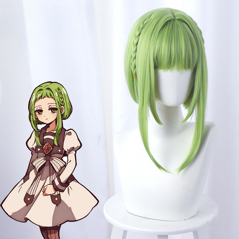 Hanako-kun Green Cosplay Wig for Toilet-Bound Hanako-kun - 497E - Image 3