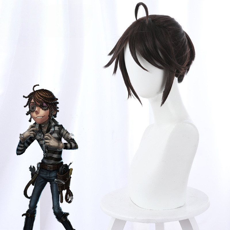 Prisoner Brown Short Ponytail Cosplay Wig for Identity V - 476H - Image 2