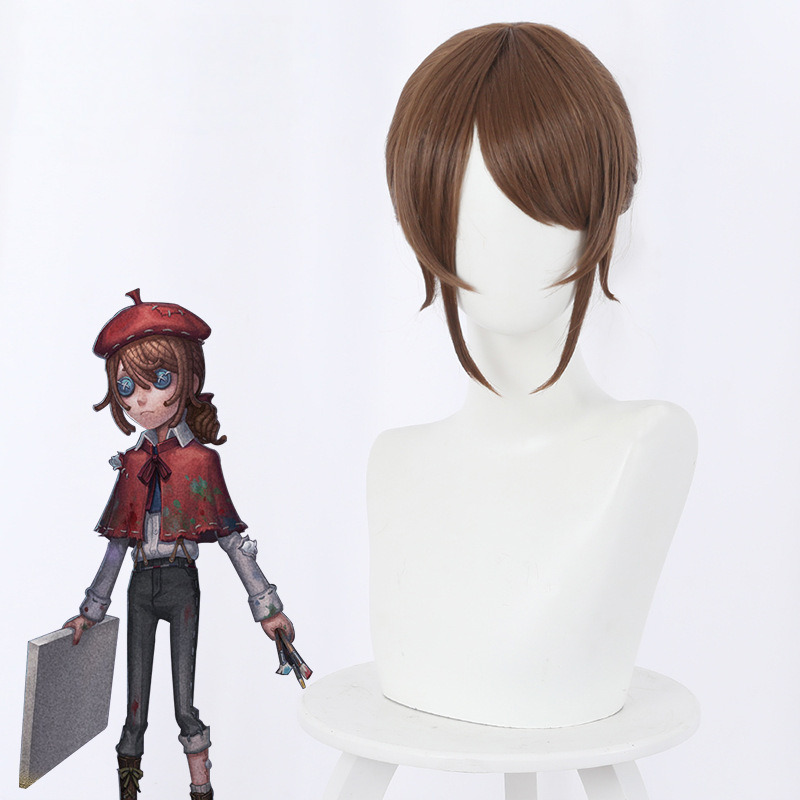 Edgar Valden Brown Short Ponytail Styled Cosplay Wig for Identity V - 476J - Image 2