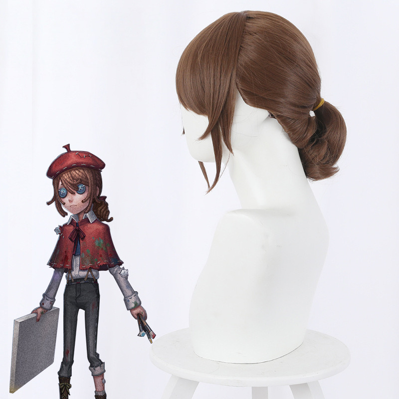 Edgar Valden Brown Short Ponytail Styled Cosplay Wig for Identity V - 476J - Image 3