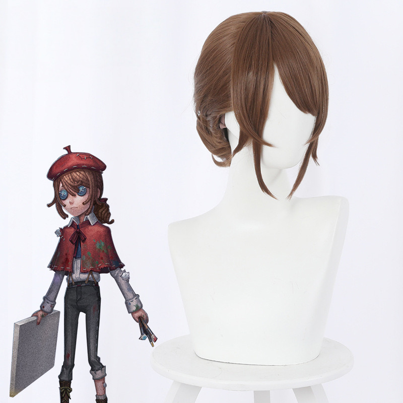 Edgar Valden Brown Short Ponytail Styled Cosplay Wig for Identity V - 476J - Image 4