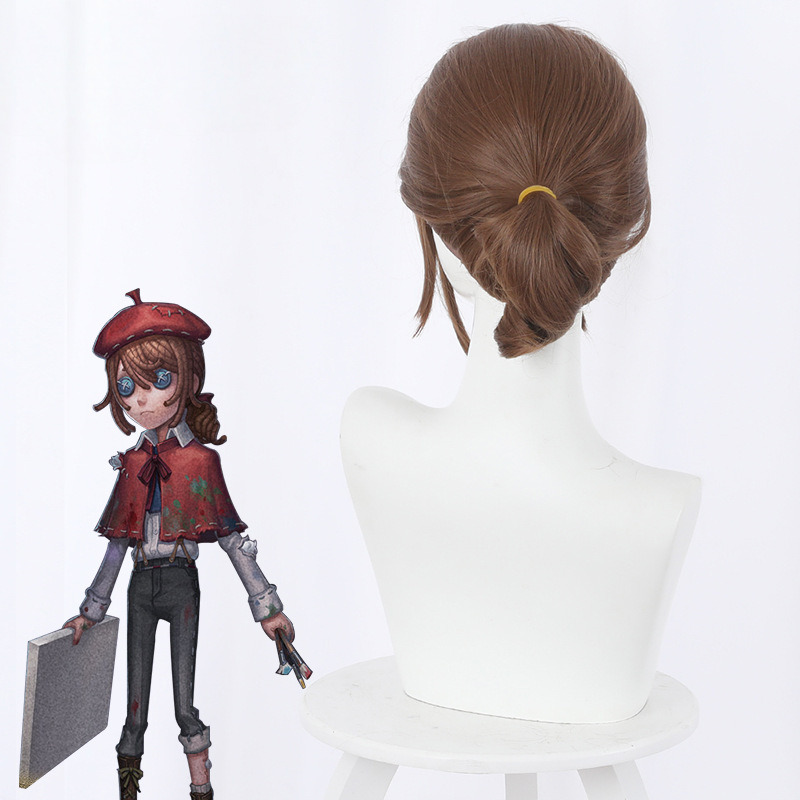 Edgar Valden Brown Short Ponytail Styled Cosplay Wig for Identity V - 476J - Image 5
