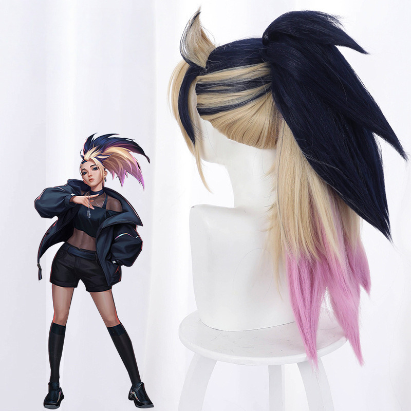 Akali Ponytail Cosplay Wig for League of Legends K/DA - 458GB - Image 3