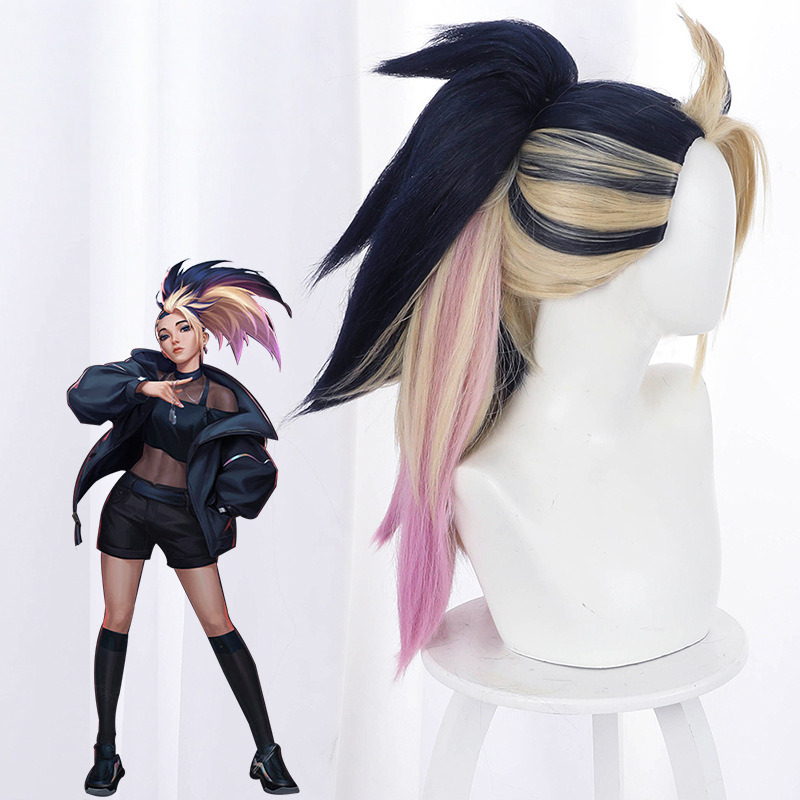 Akali Ponytail Cosplay Wig for League of Legends K/DA - 458GB - Image 4