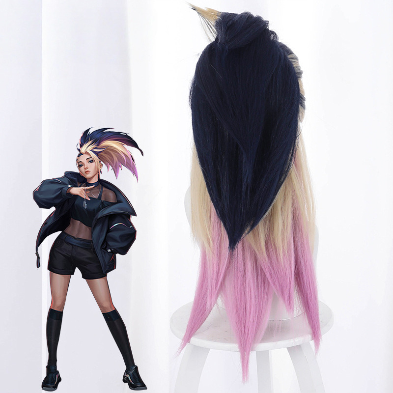 Akali Ponytail Cosplay Wig for League of Legends K/DA - 458GB - Image 5